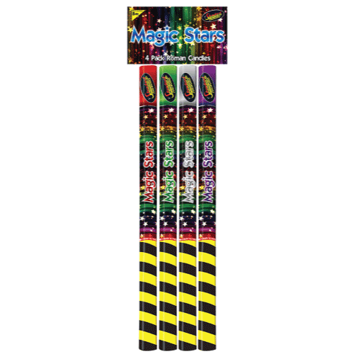 Magic Stars Roman Candle 4 x 5 Shots Repeaters